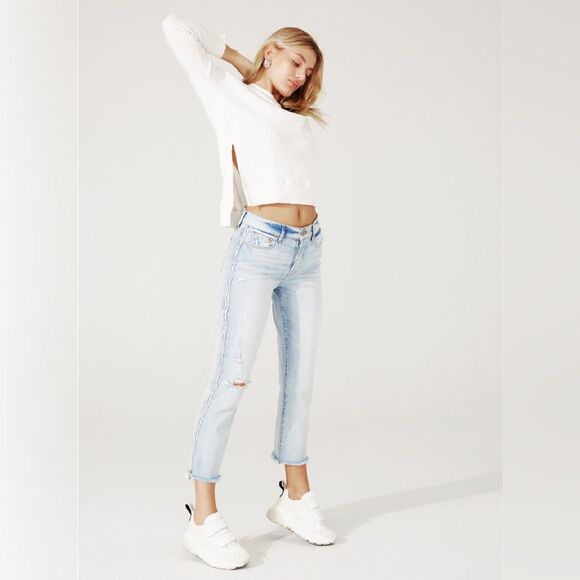 PISTOLA Charli Utopia NWOT Zipper High Rise Cropped Straight Leg Jeans Size 26 - Picture 13 of 13